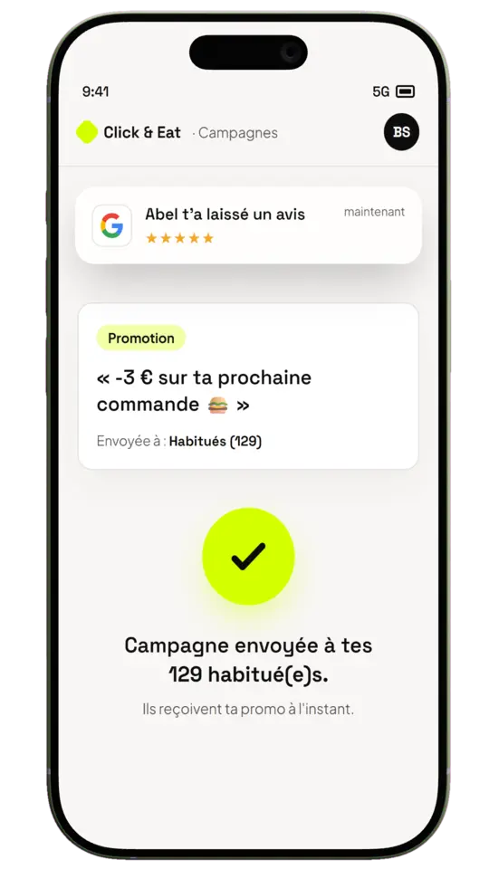 Campagnes et avis Google