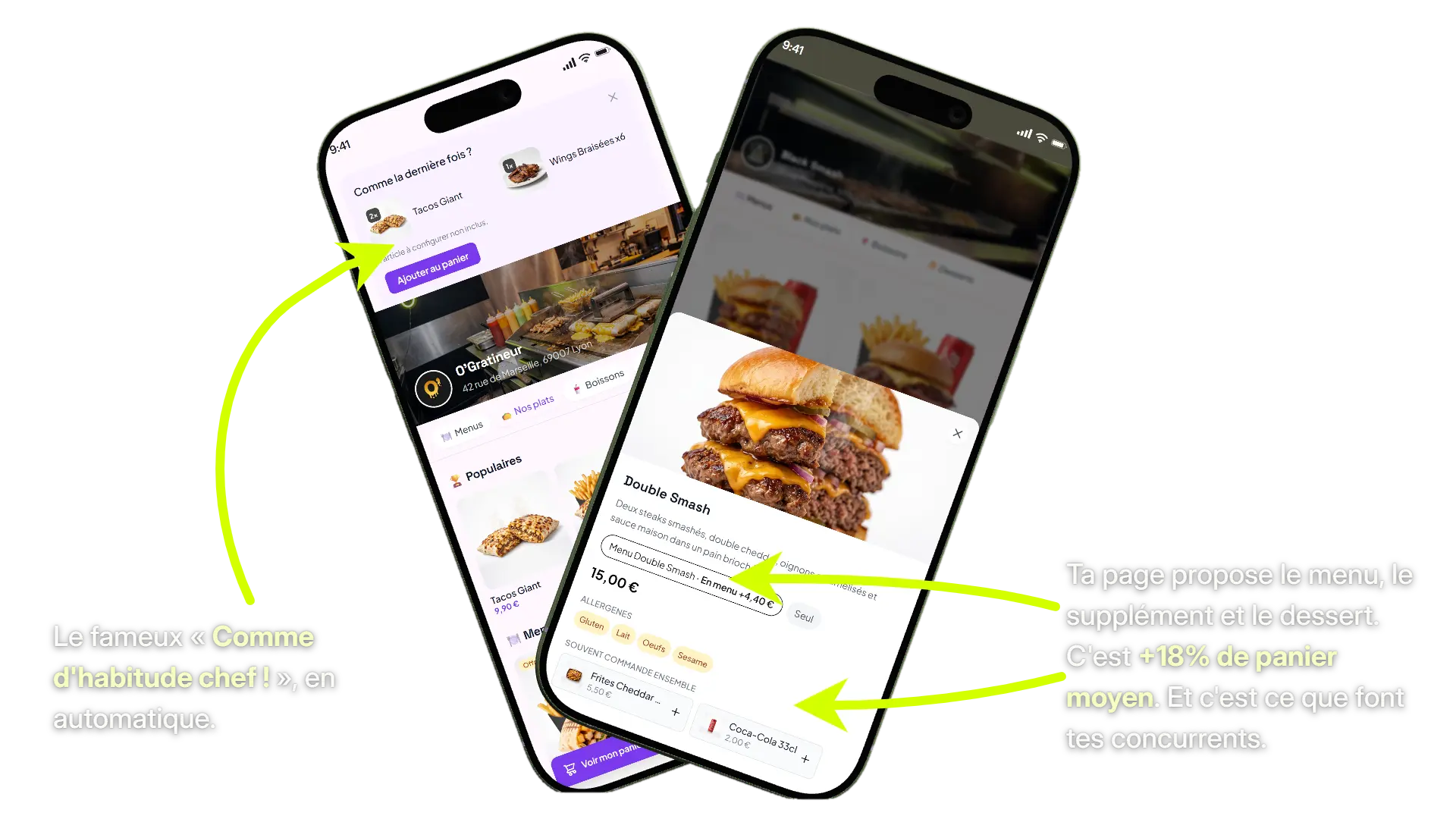 Augmenter les d&eacute;penses : &laquo; comme d'habitude chef &raquo; en un clic et menus propos&eacute;s pour +18% de panier moyen